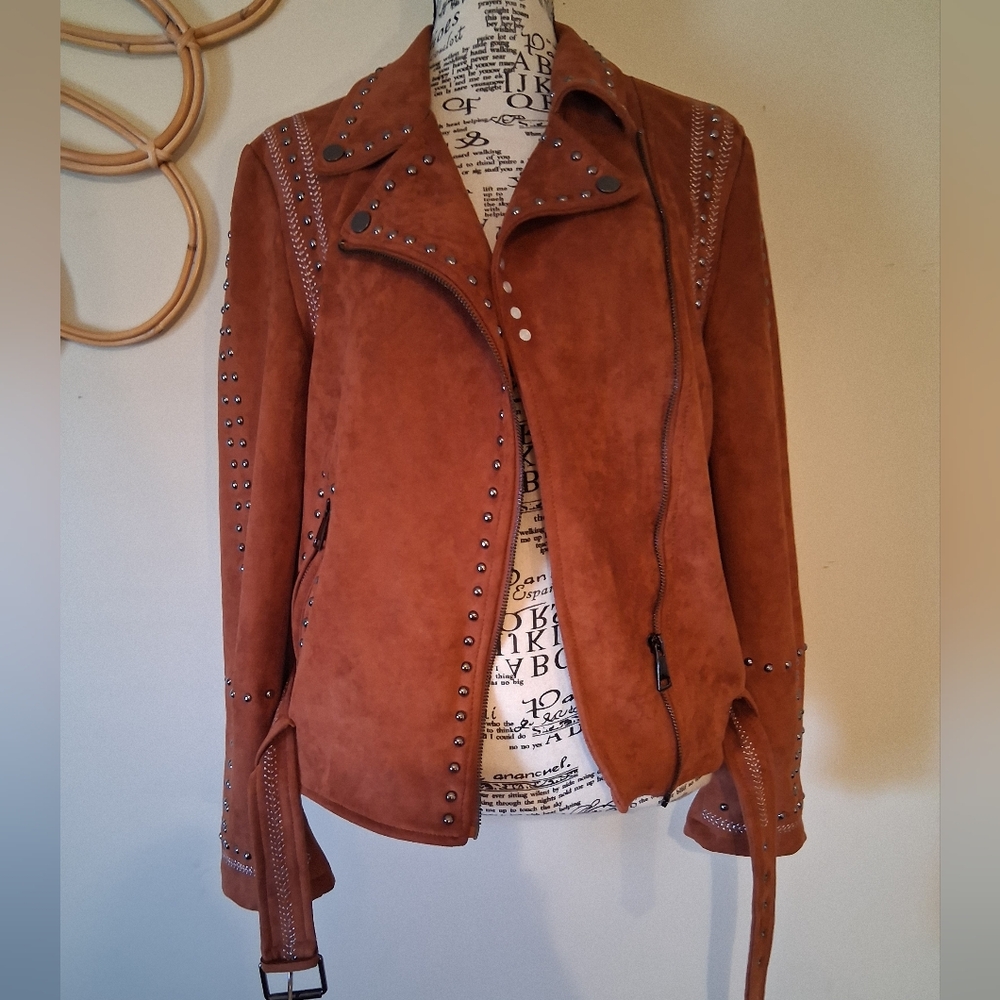 DRIFTWOOD Brown Studded Jacket